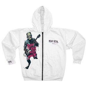 Frankenstein Rock & Roll Zip Hoodie, Monster Music Jacket, Zip up Hooded Sweater